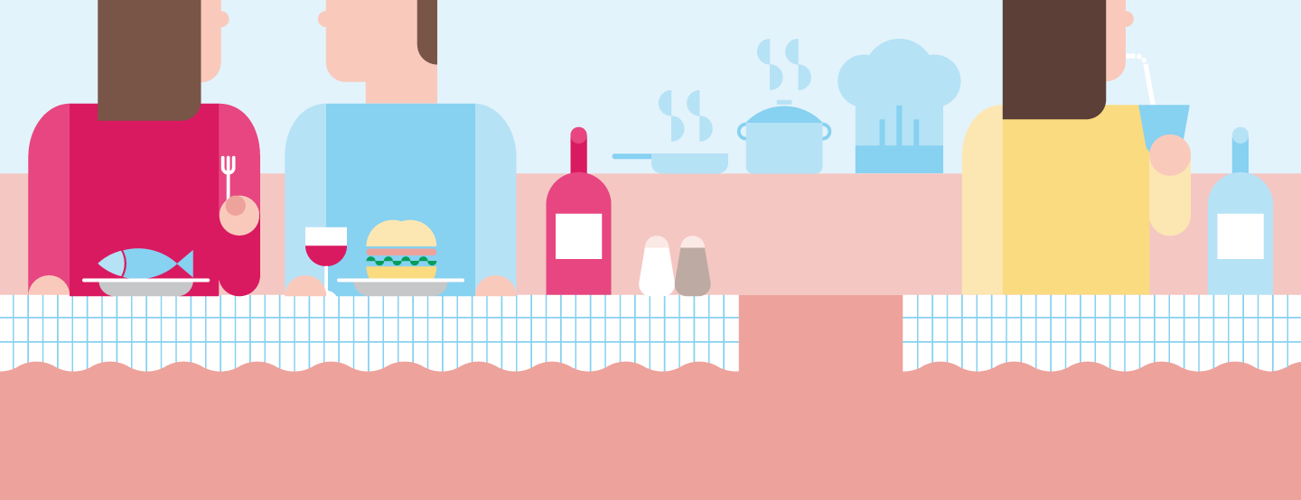 Think with Google - APAC - illustration banner - gastro restaurants industry
