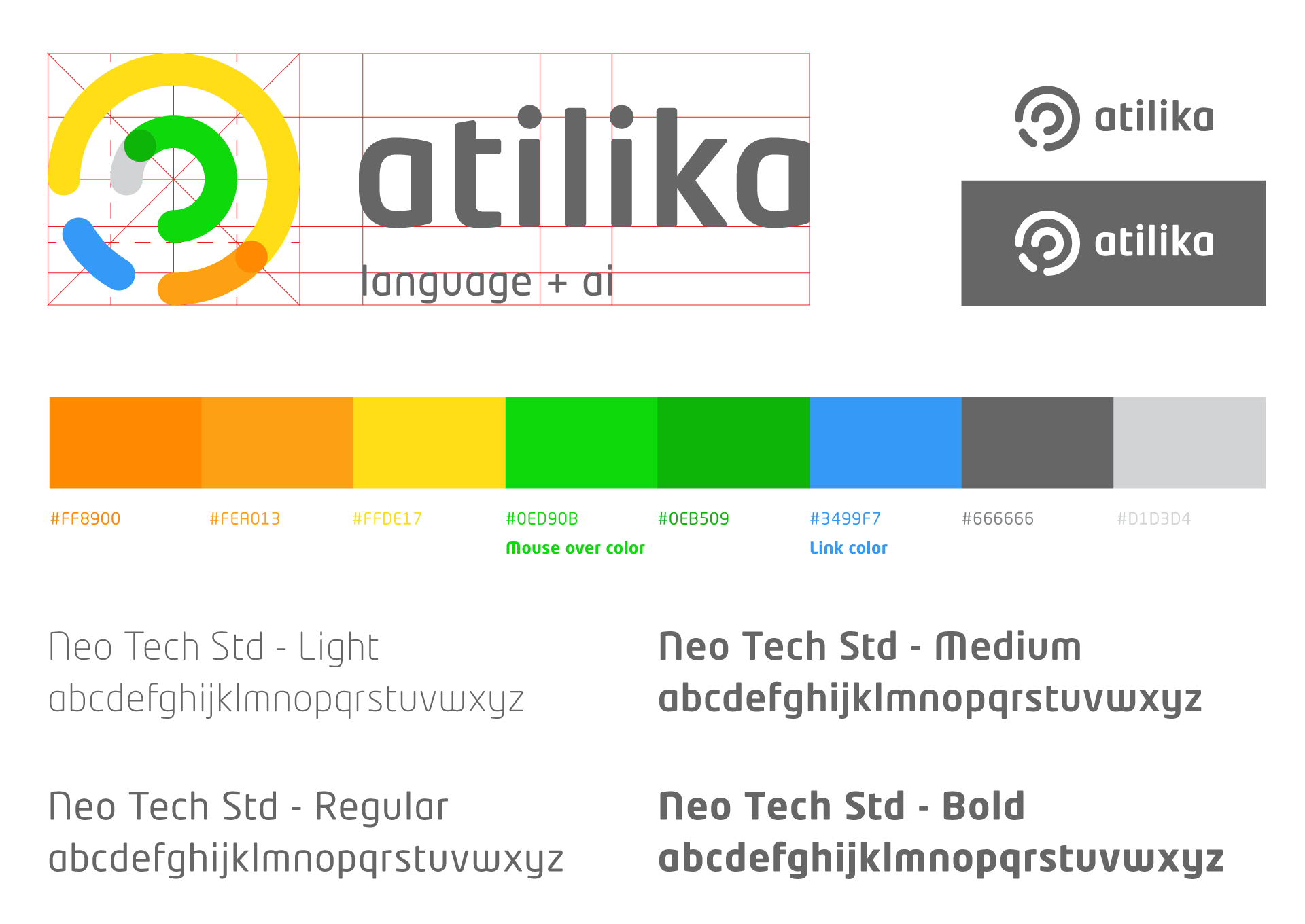 Atilika Tokyo Japan - ai artificial intelligence & language processing - corporate identity and brand guideline