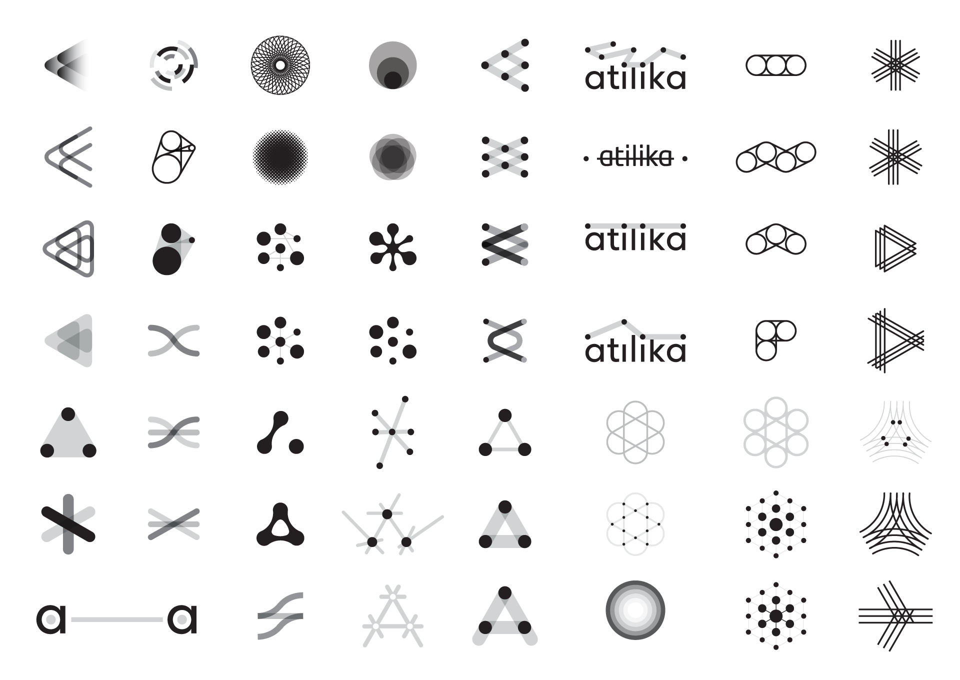 Atilika Tokyo Japan - ai artificial intelligence & language processing - Logo Sketches