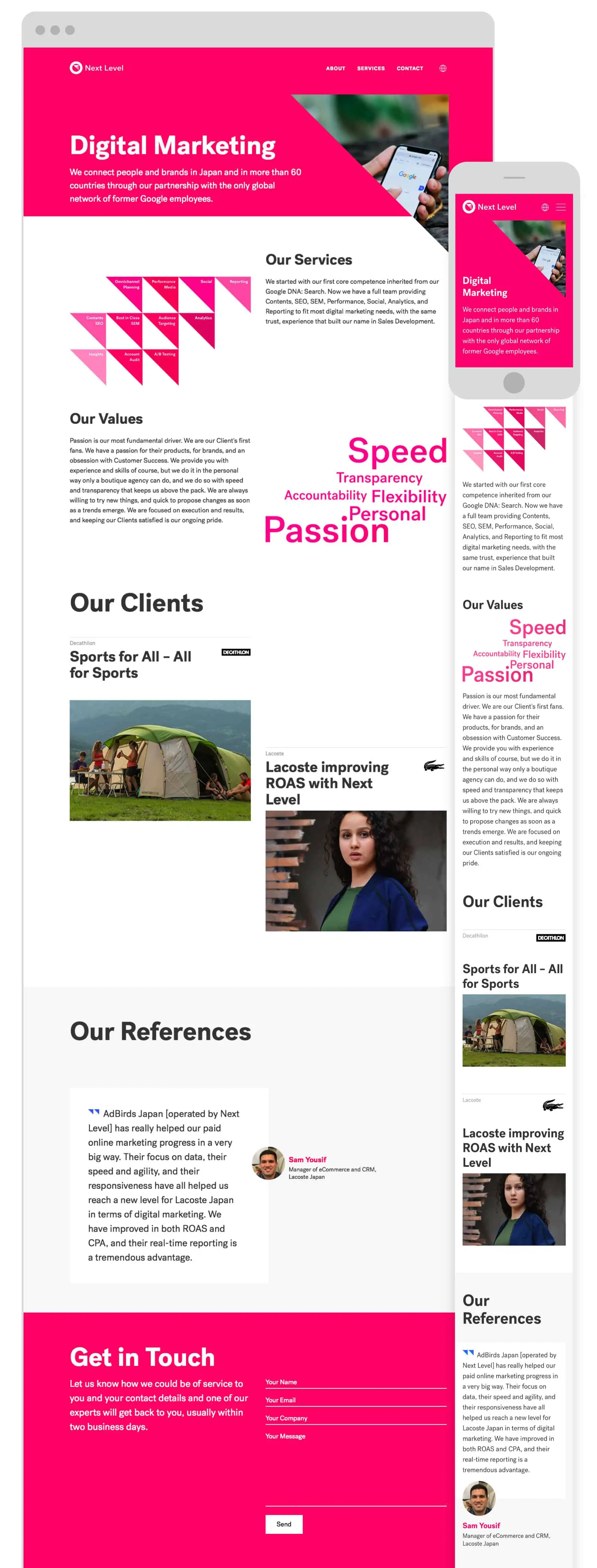 Next Level Japan • Web Design & Development