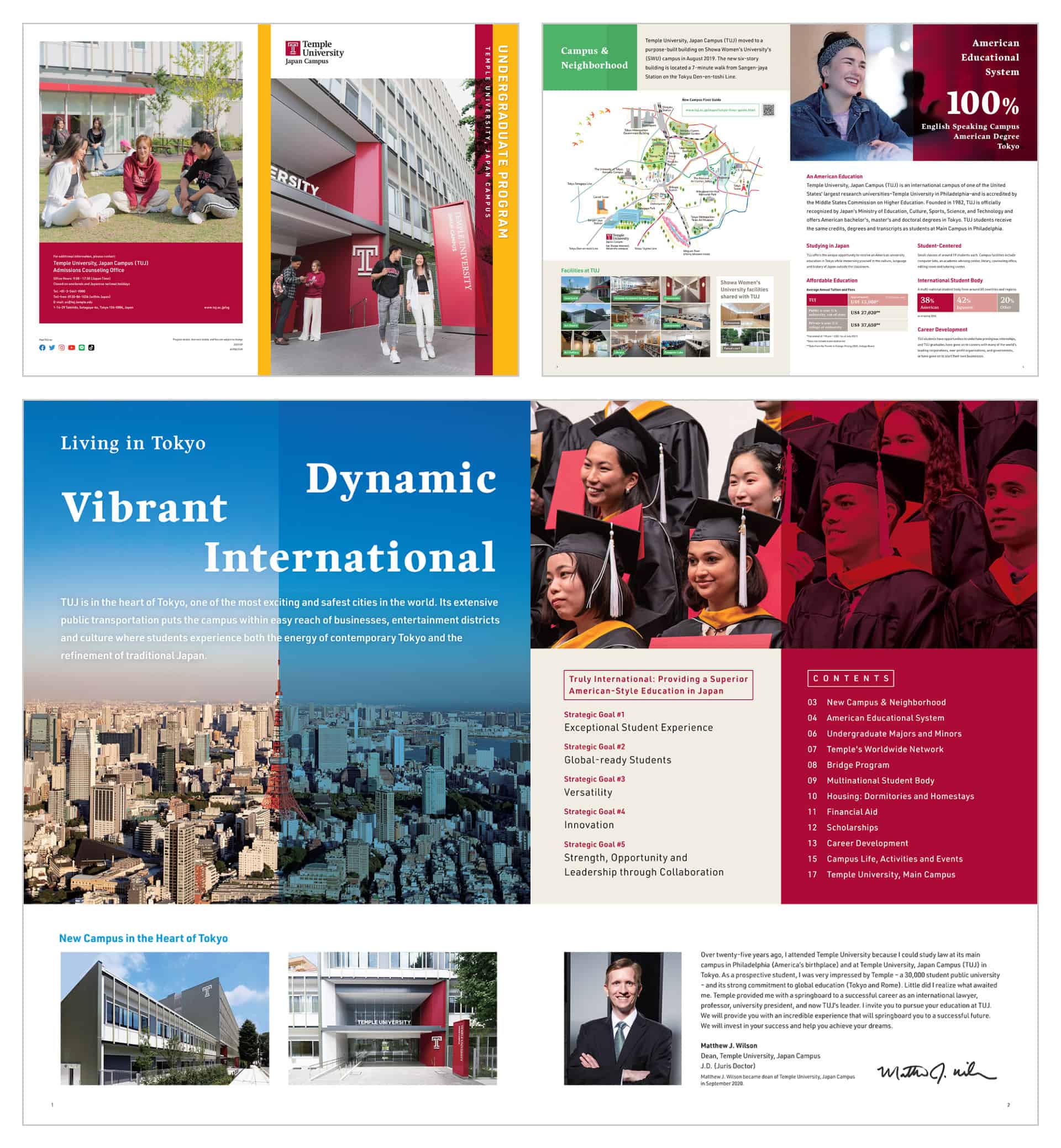 Temple University Japan - Undergraduate Brochure - Graphic Design Layout Print English