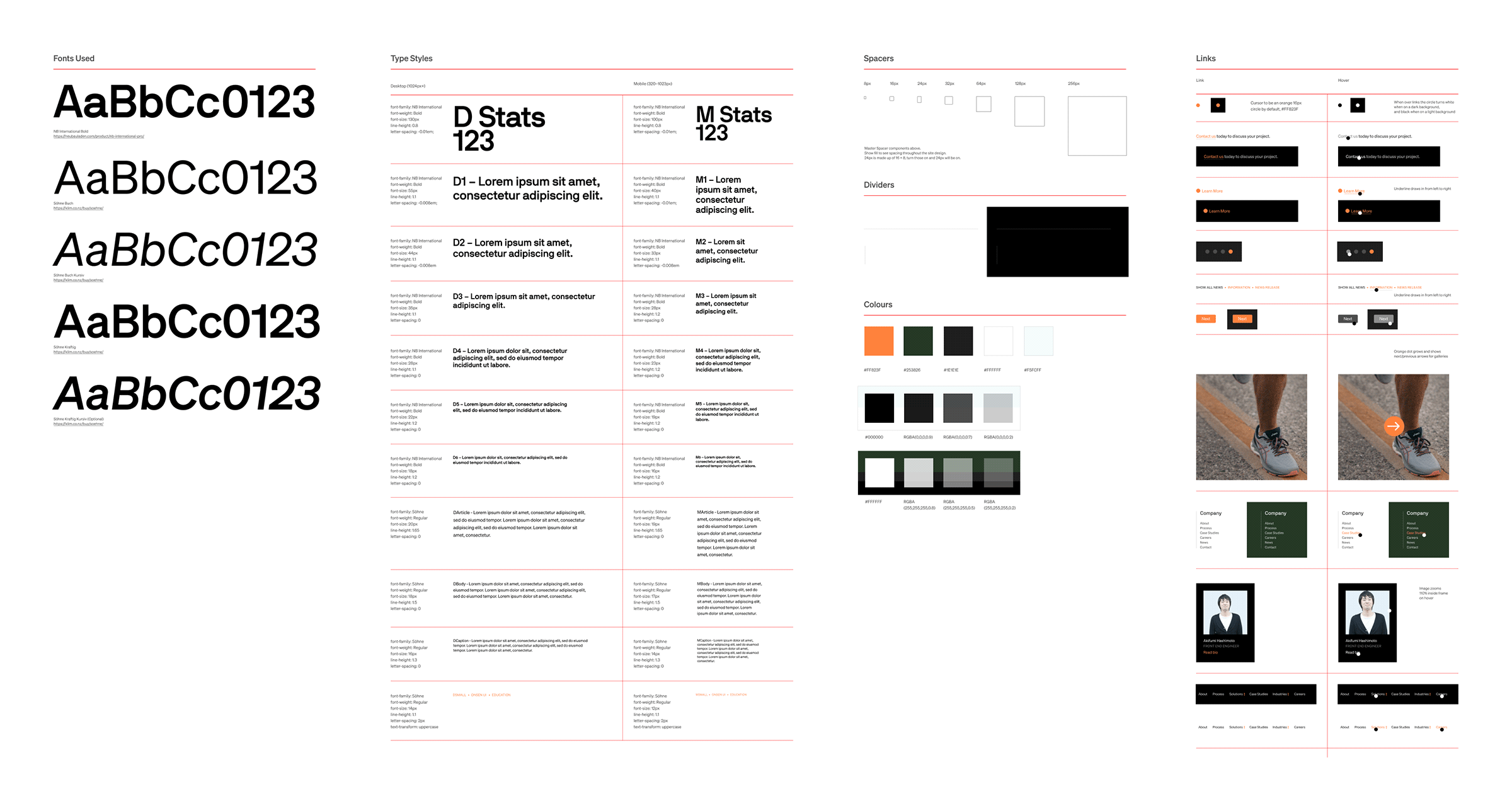 Outtake from the digital style guide for the new Asial UI design.
