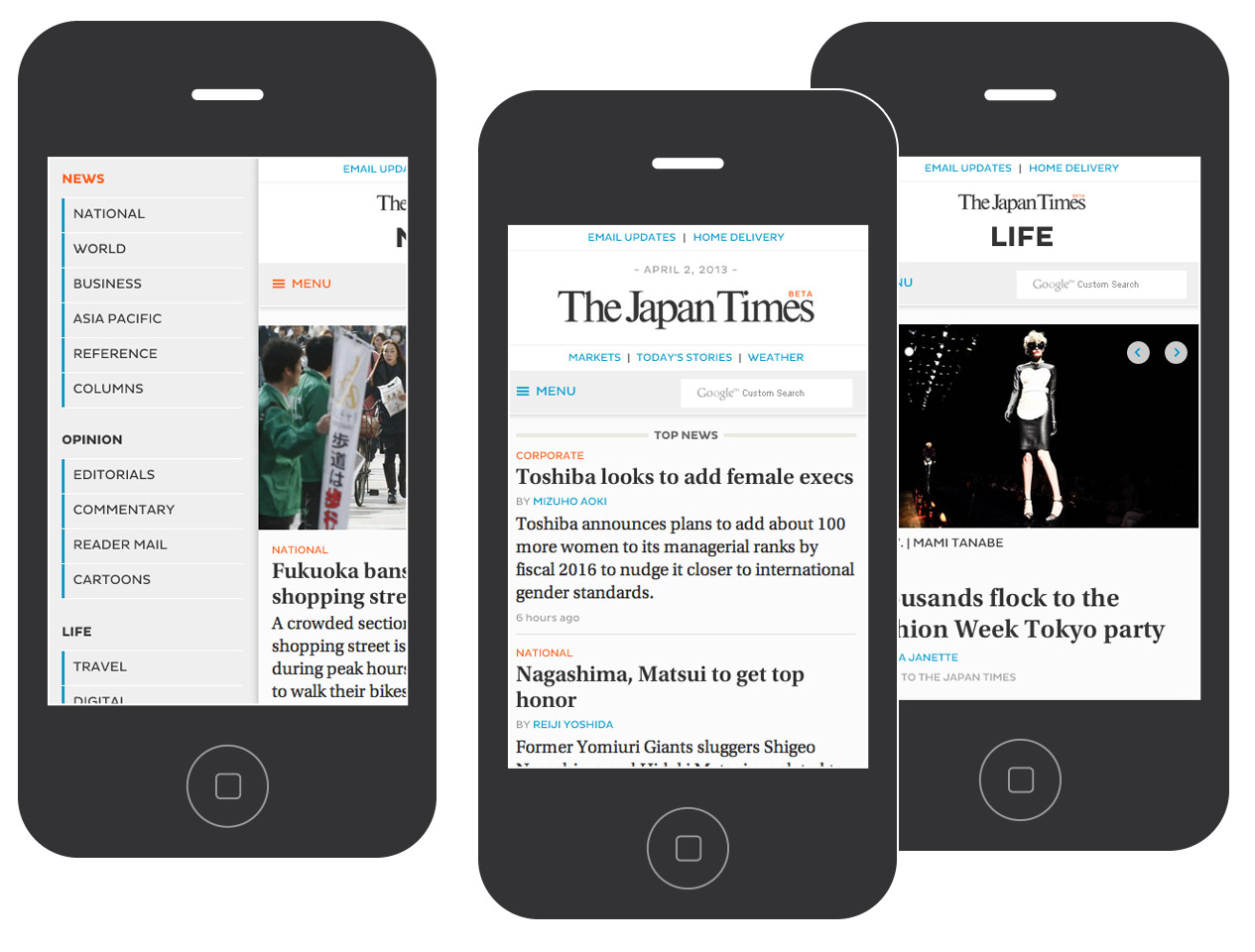 The Japan Times - New Responsive Site - Smartphone / iPhone